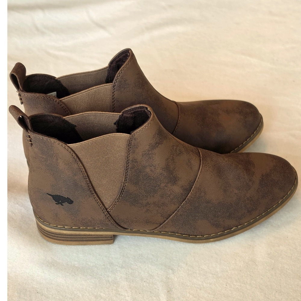 Rocket Dog Womens‎ Brown Distressed Chelsea Ankle Boots Low Heel C429 Size 9